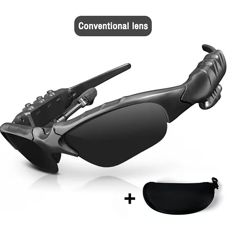 Lunettes Connectées, Homme Femme Ecouteur sans Fil, Smart Glasses pour Android iOS Musique Telephone Sport Velo Anti UV IP54 Marron - Téléphonie