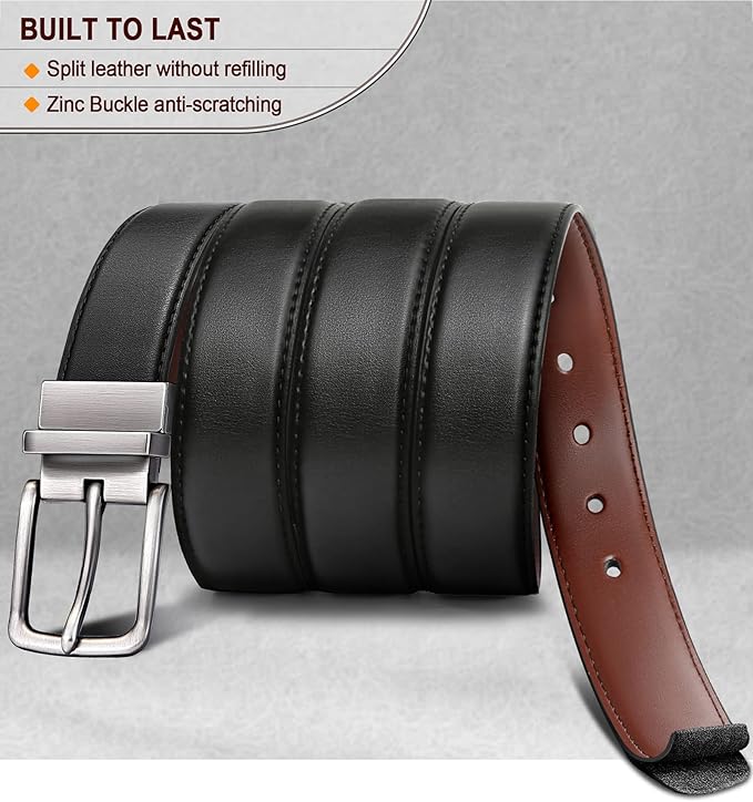 fitcheck® Ceinture Réversible en Cuir Homme – Style et Confort Quotidien