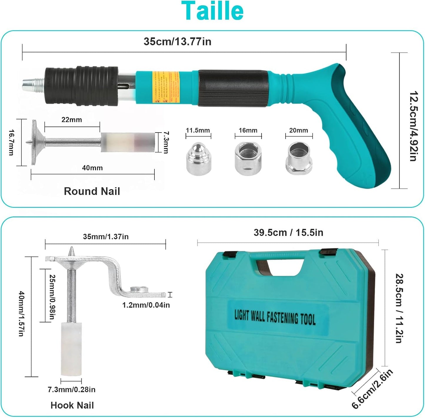 Pack Cloueuse À Air - Fixation Rapide & Précise accompagnée de 60 clous