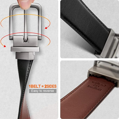 fitcheck® Ceinture Réversible en Cuir Homme – Style et Confort Quotidien