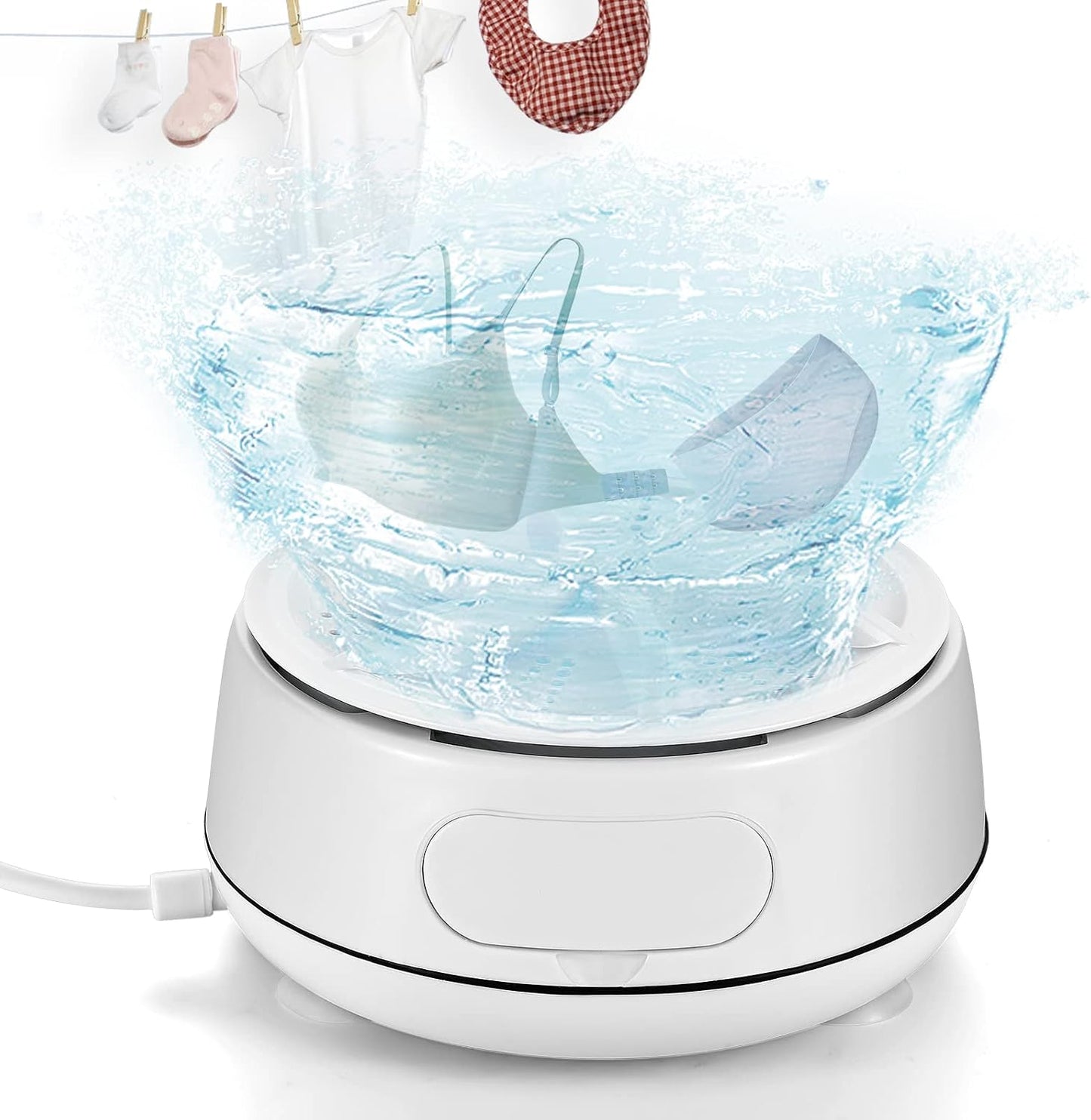 AquaSpin™ Mini Lave-Linge Portable À Turbine Ultrasonique | Lavage Rapide Des Petites Pièces