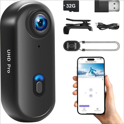 NEXORA™ Mini Caméra 4K Mains Libres pour Filmer Votre Quotidien