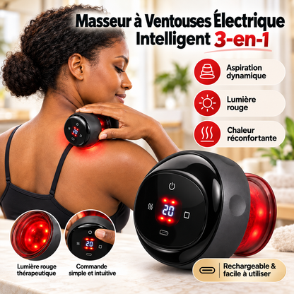 Masseur à Ventouses Électrique Intelligent 3-en-1
