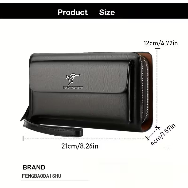 FENGBAODAISHU® Portefeuille de Luxe en Cuir Véritable - Élégant et Finitions Premium