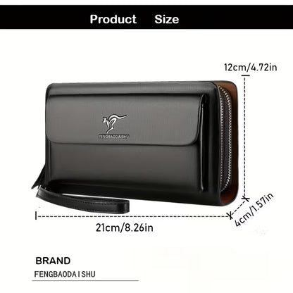 FENGBAODAISHU® Portefeuille de Luxe en Cuir Véritable - Élégant et Finitions Premium