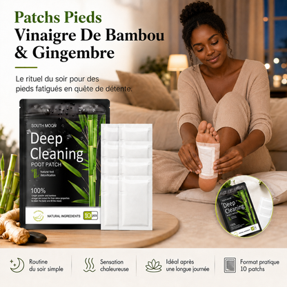NoctaPure™ Patchs Pieds Vinaigre De Bambou & Gingembre | Le Rituel Qui Change Vos Soirées