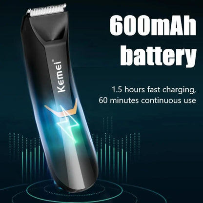 Tondeuse KEMEI Unisexe  Précision LED & Recharge USB