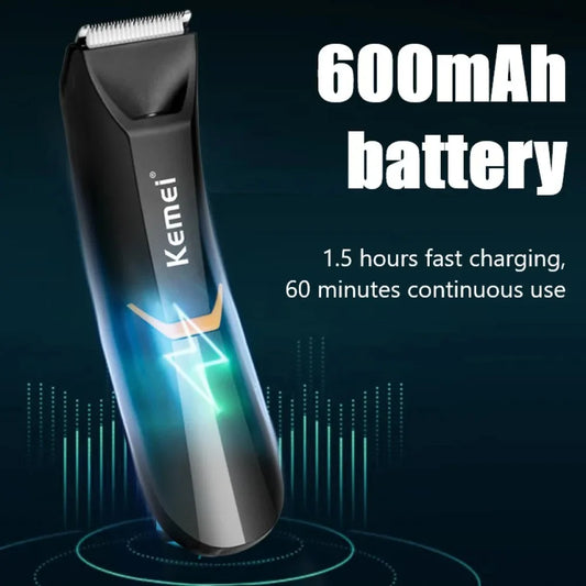 Tondeuse KEMEI Unisexe  Précision LED & Recharge USB