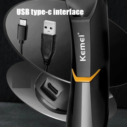 Tondeuse KEMEI Unisexe  Précision LED & Recharge USB