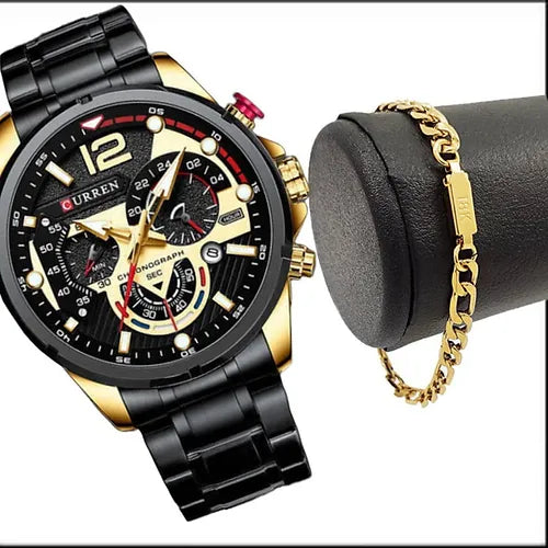 Montre CURREN EXTRALUX 8396-NOIR Doré