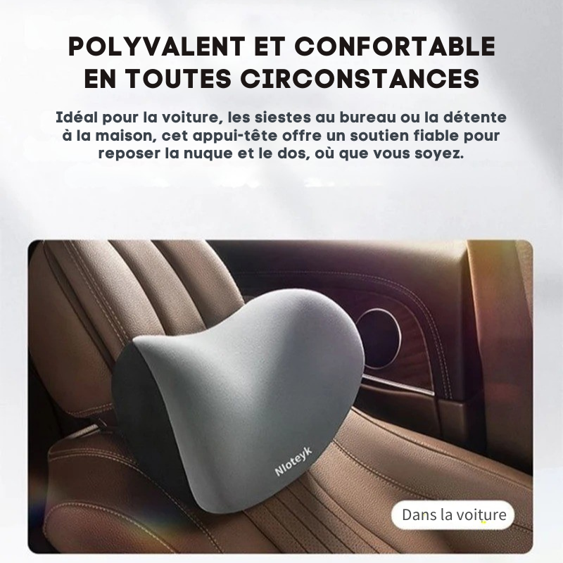 ErgoComfort™ Oreiller ergonomique voiture – Soulage la nuque et le dos
