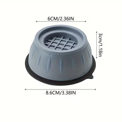 4pcs Tapis Anti-Vibration pour Machine à Laver - Antidérapants, Absorbant les Chocs, Réducteurs de Bruit & Base Étanche