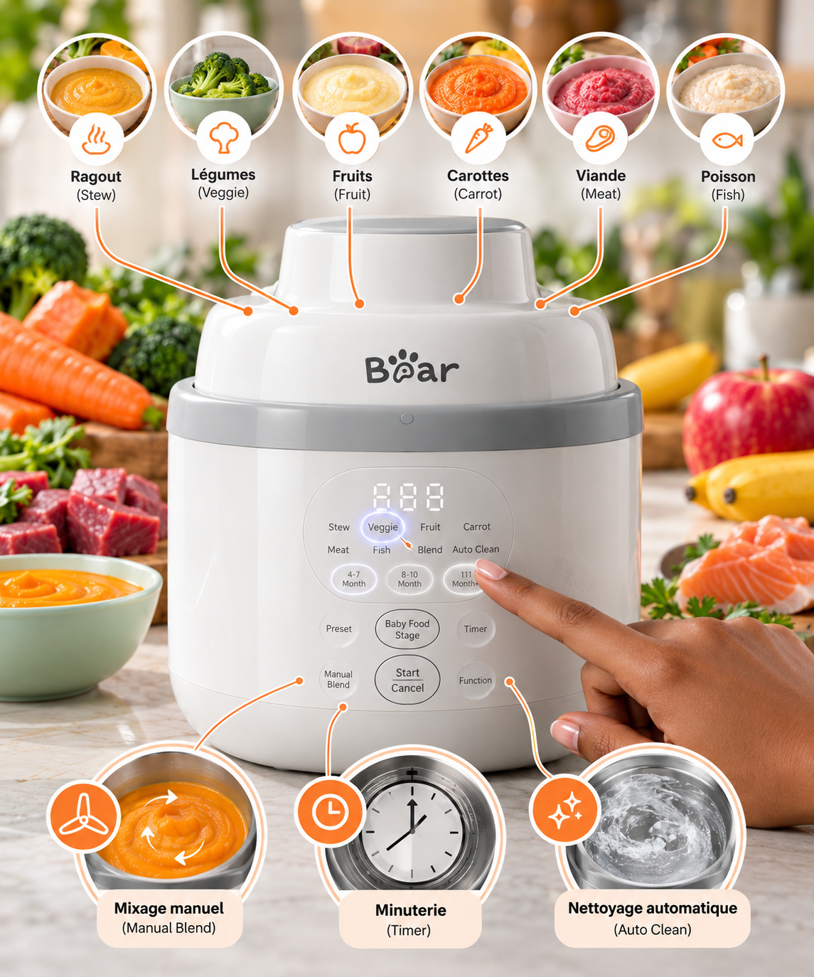 🥣 ROBOT CUISEUR MIXEUR POUR BÉBÉ  |  Des repas maison adaptés à votre bébé.