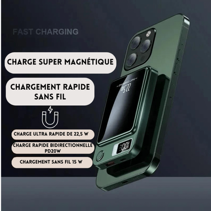 Mini Power Bank magnétique 10000 mAh.