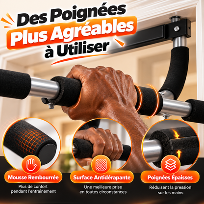 Barre de Traction Murale 12 Positions - Entraînement Multifonction Musculation à Domicile
