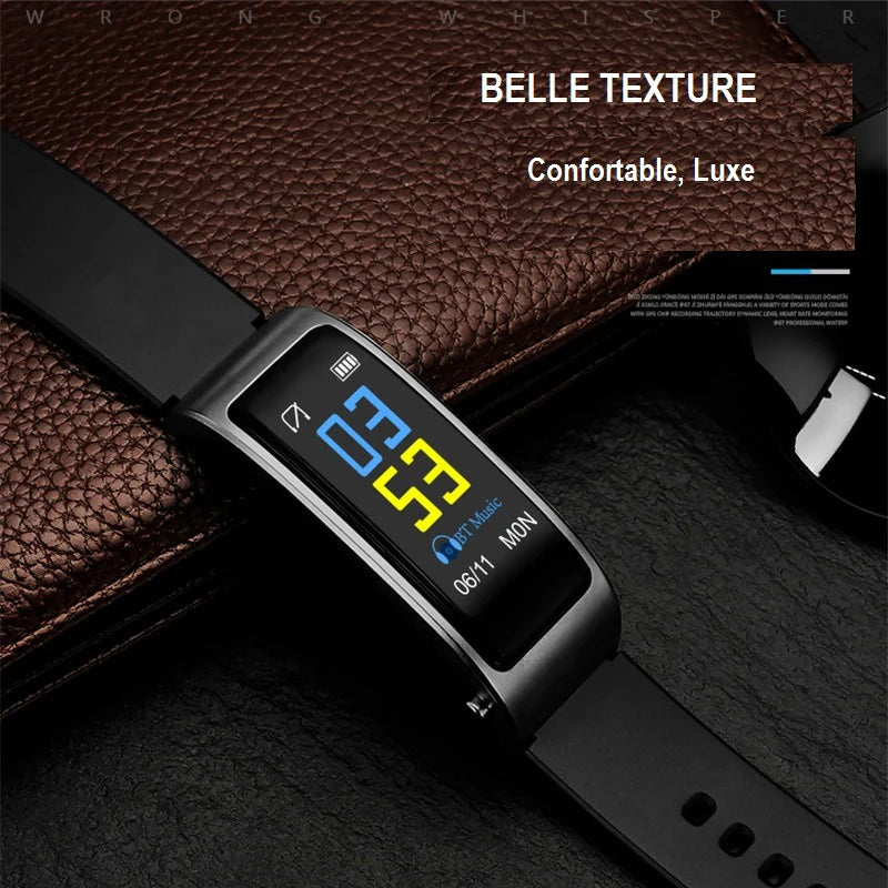 Bracelet intelligent 2 en 1 avec écouteurs Bluetooth