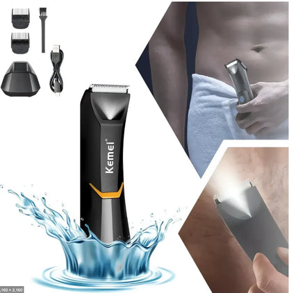 Tondeuse KEMEI Unisexe  Précision LED & Recharge USB