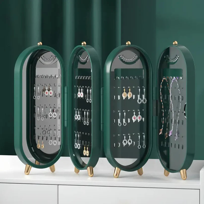 Boîte à Bijoux Pliable Élégante à 4 Compartiments