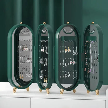 Boîte à Bijoux Pliable Élégante à 4 Compartiments