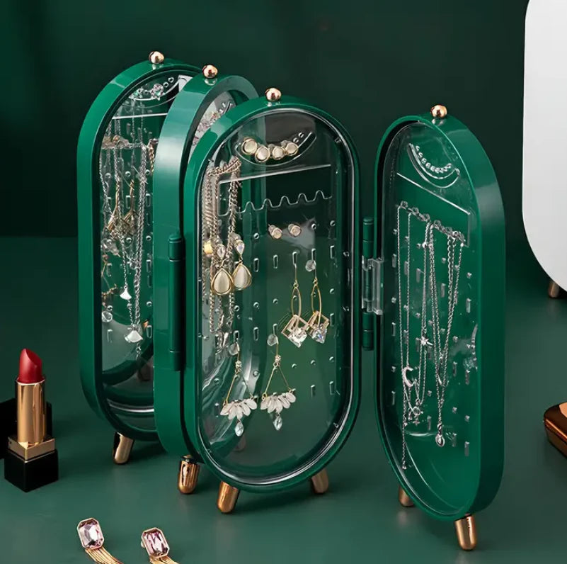 Boîte à Bijoux Pliable Élégante à 4 Compartiments