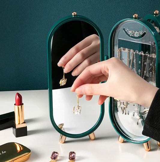Boîte à Bijoux Pliable Élégante à 4 Compartiments