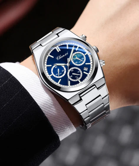 Montre Élégante de Style Raffiné en Acier Inoxydable Étanche
