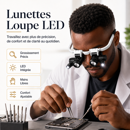 ClearZoom™ Lunettes Loupe LED - Vision Agrandie & Travail De Précision