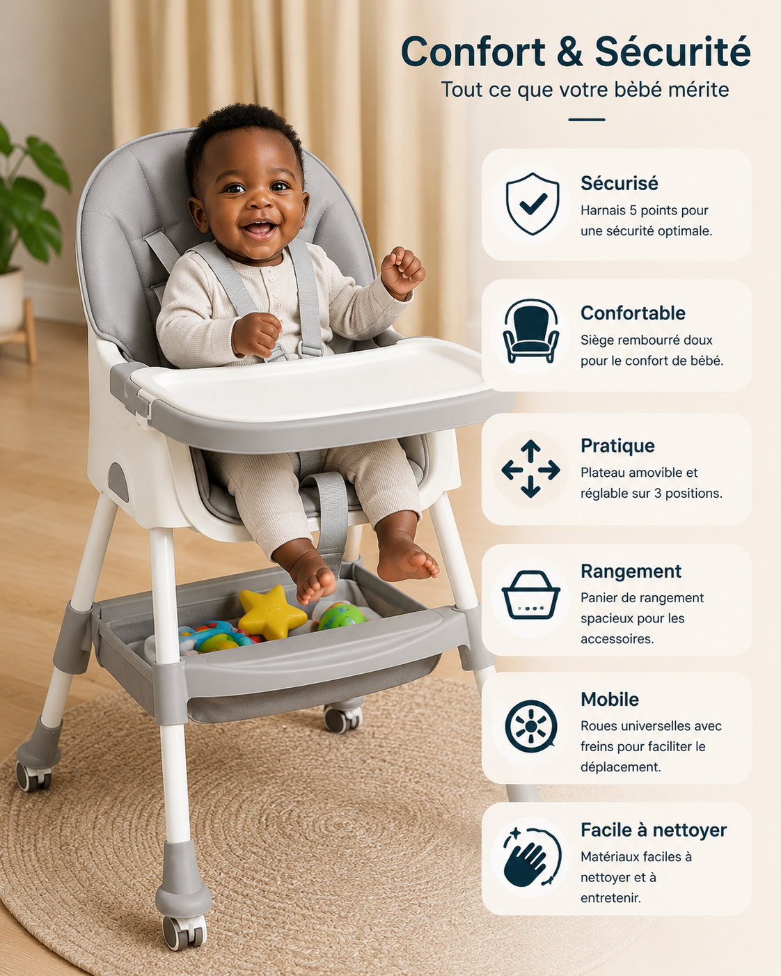 BabySwing™ – La Balançoire Intelligente Qui Apaise Bébé en Quelques Minutes