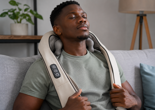 ThermaRelief™ Masseur Chauffant à Lumière Rouge – Pétrissage & Infrarouge