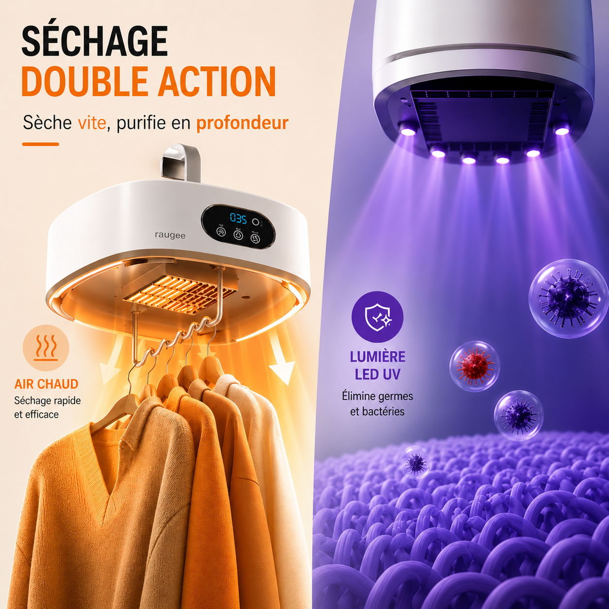 DryNova® Séchoir Électrique Portable – Séchage Rapide & Hygiène au Quotidien