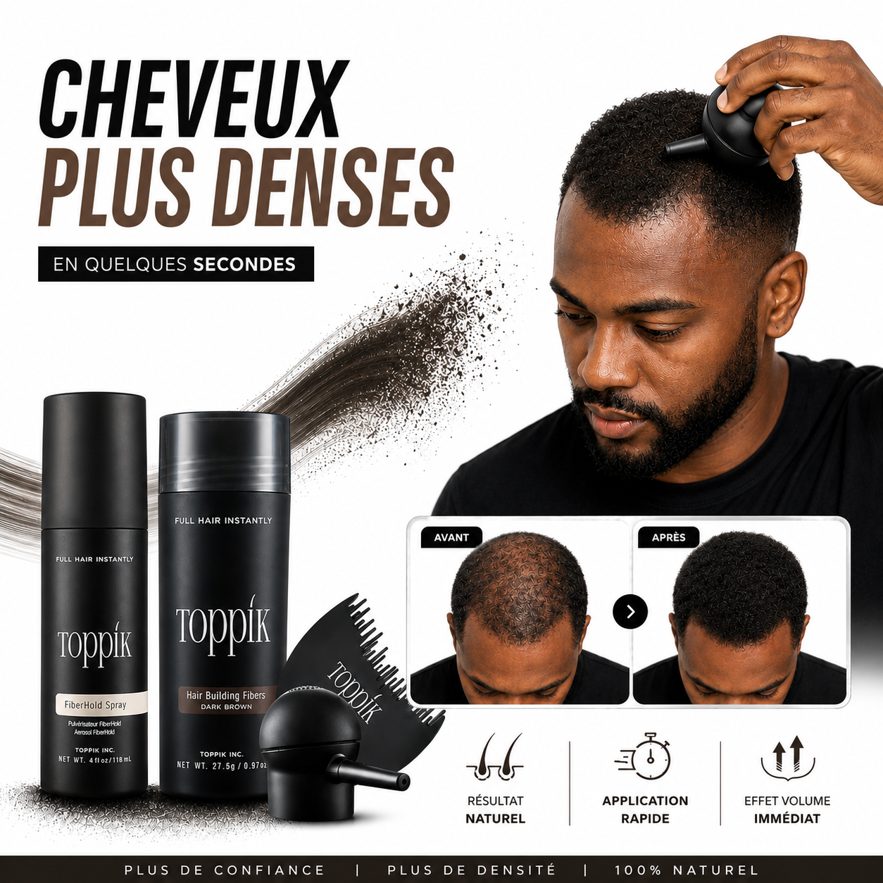 Toppik – Fibres Capillaires unisexe Densifiantes Naturelles