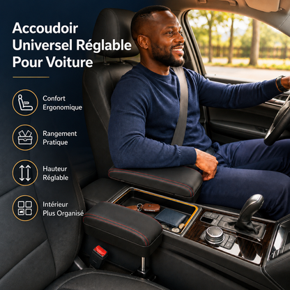 DriveEase™ Accoudoir Auto Universel | Confort Du Bras & Rangement Pratique