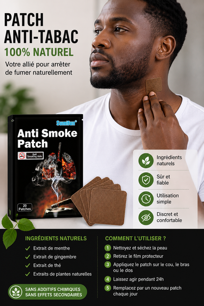Patch Anti-Tabac 100% Naturel – Arrêtez de Fumer Facilement
