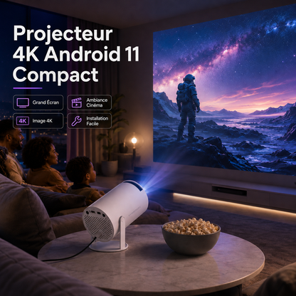 Projecteur 4K  - Streaming Netflix, YouTube, Prime Video