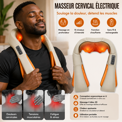 Relax Élégance™ - Appareil de Thérapie Lumière Rouge avec Chauffage et Pétrissage