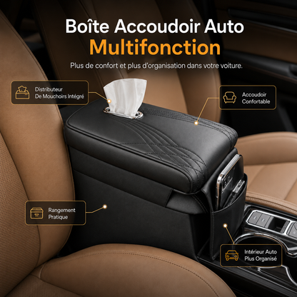 Coffre Accoudoir Auto | Rangement Pratique & Confort Pour Voiture