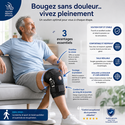 🦵 Bougez Librement avec un Maintien Optimal du Genou