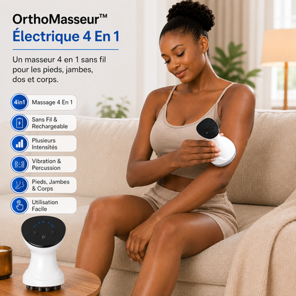 OrthoMasseur 4 En 1 Sans Fil - Massage Pieds, Jambes & Corps