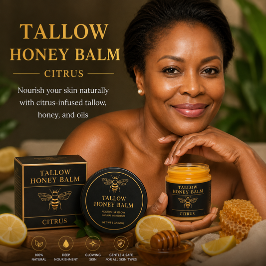 NaturaGlow™  Crème Anti-Âge Tallow Honey Balm – Peau Jeune & Éclat Naturel