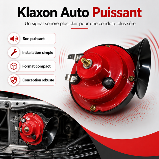 SONIX™Klaxon Électrique Double Ton Ultra Puissant 12V