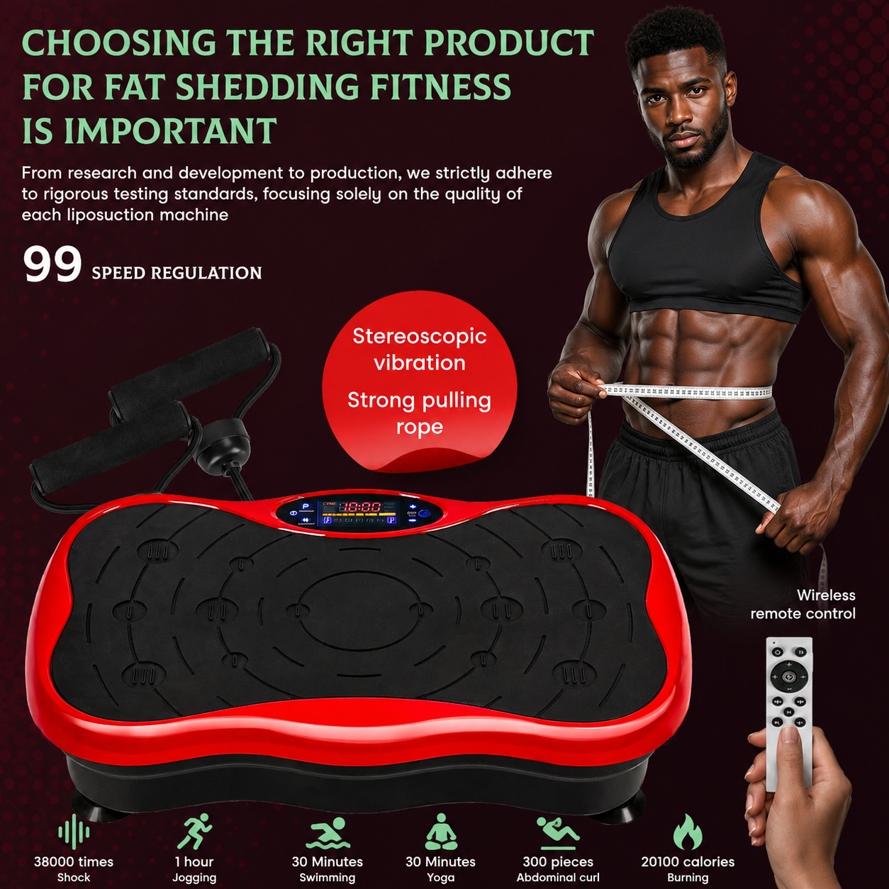 VibraSlim™ Machine Minceur Verticale – Vibration Corps Entier