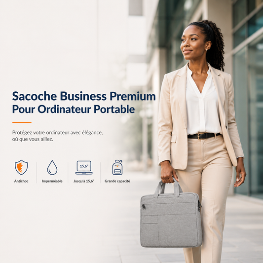 Sacoche Premium Antichoc pour Ordinateur Portable – Élégance & Protection au Quotidien