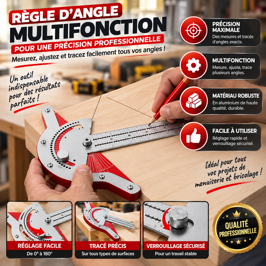 Règle d’Angle Multifonction Industrielle pour Menuiserie