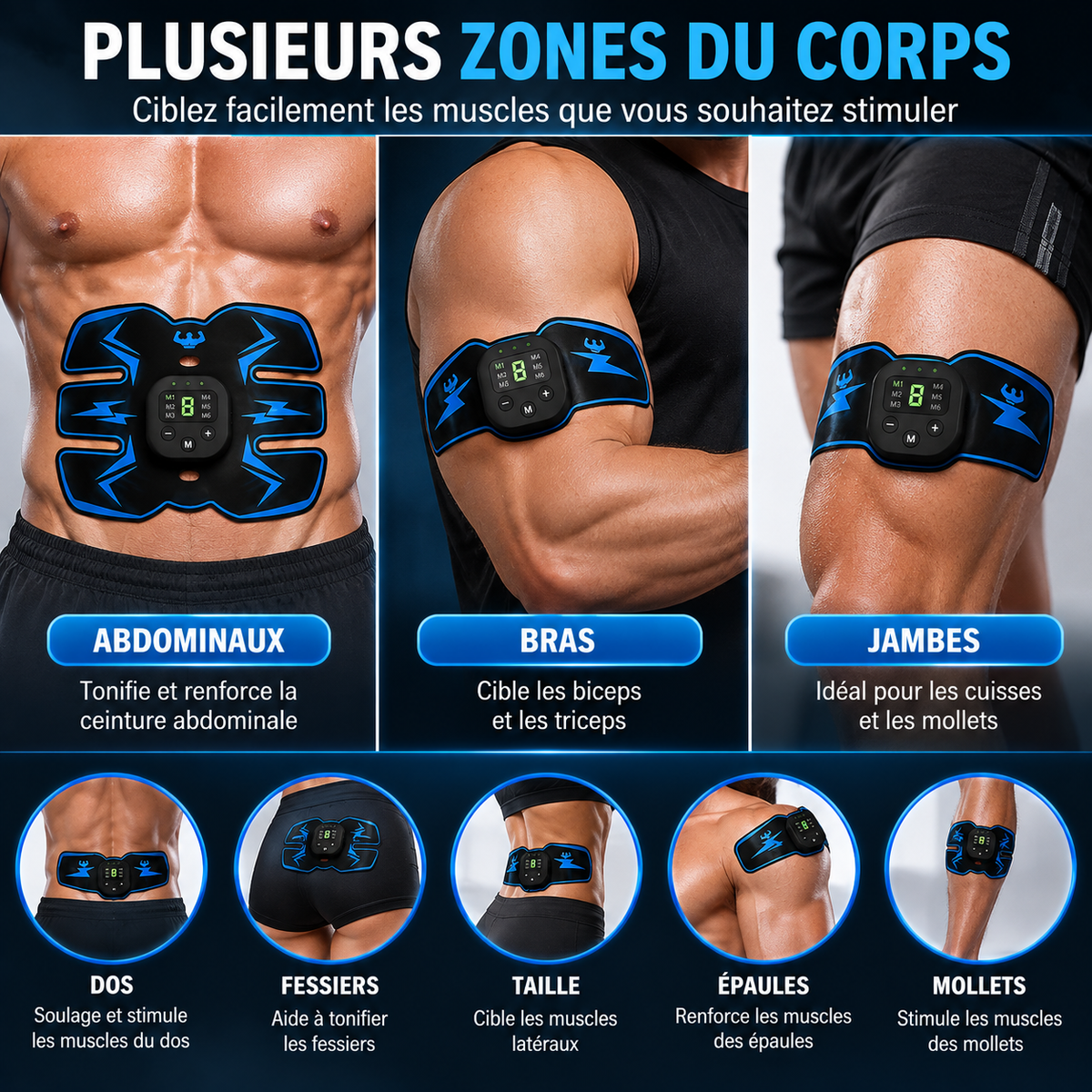 ⚡ Stimulateur Musculaire EMS Rechargeable | Stimulez vos muscles facilement, où que vous soyez