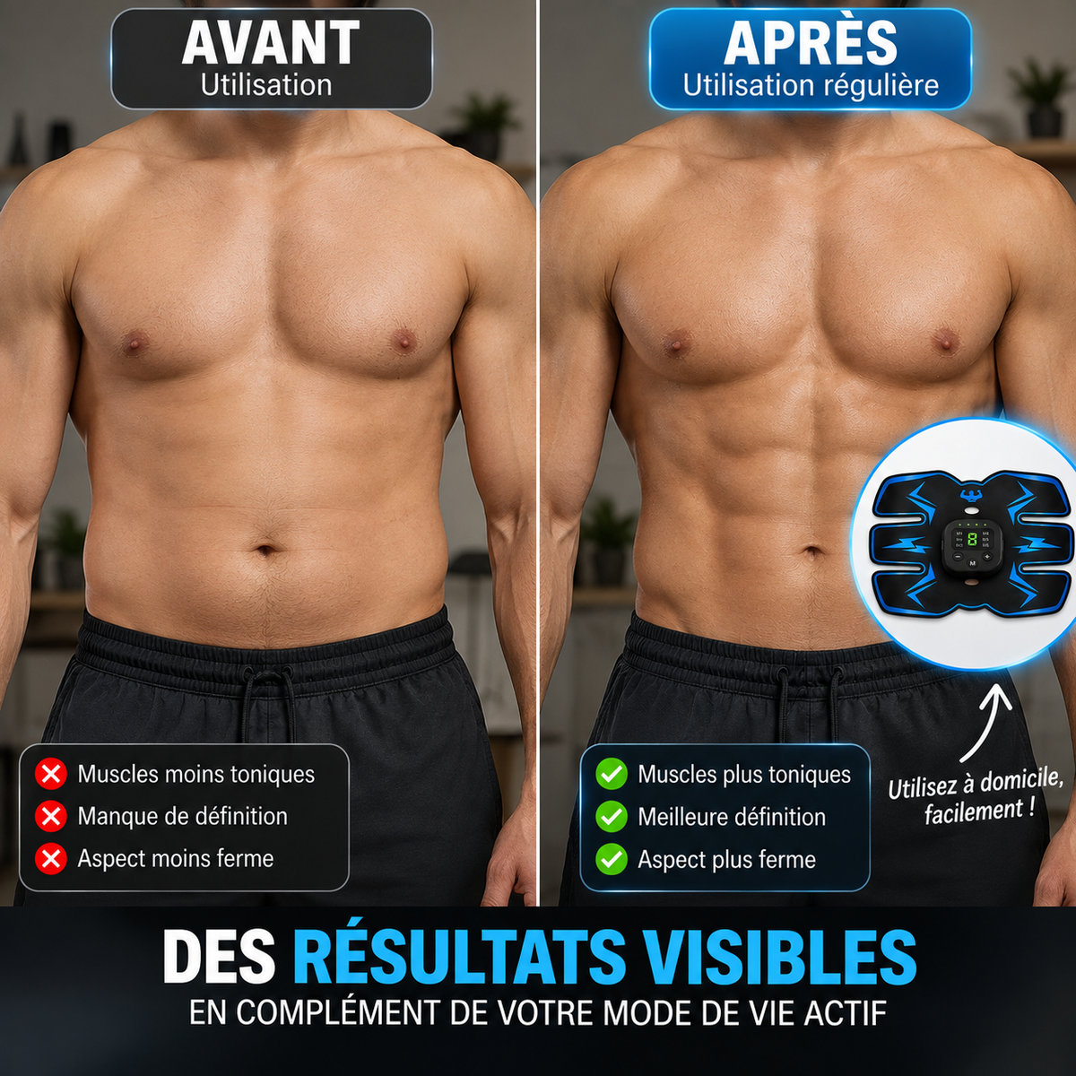⚡ Stimulateur Musculaire EMS Rechargeable | Stimulez vos muscles facilement, où que vous soyez