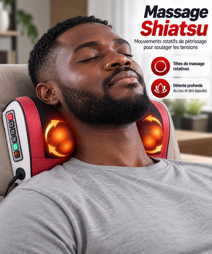 💆 Coussin de Massage Shiatsu Chauffant | Transformez votre maison en espace de détente