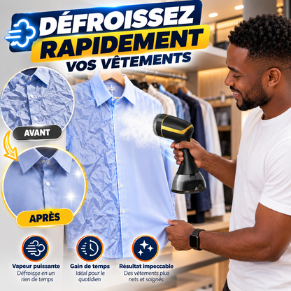 Défroisseur Vapeur Portable - Des vêtements plus nets.