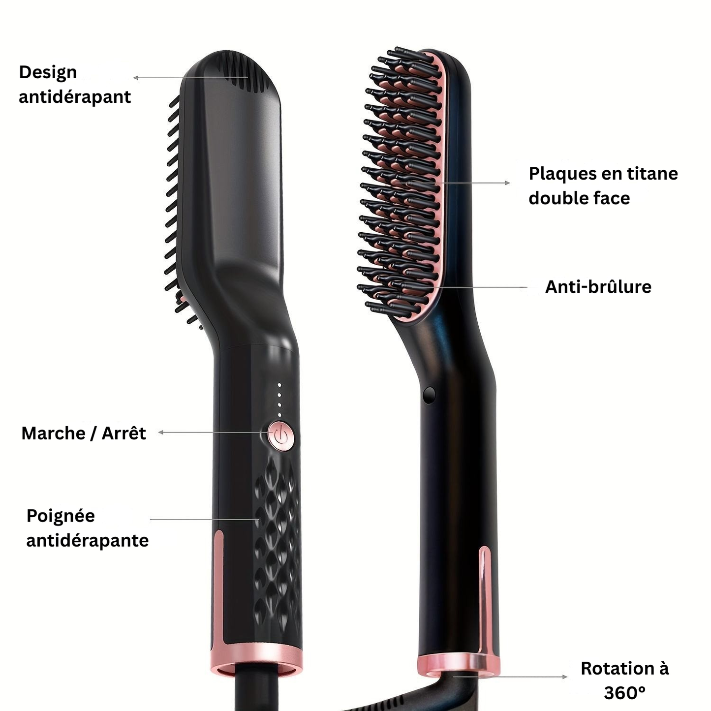 BeardSmooth™ Brosse Chauffante Lissante pour Barbe – Barbe Disciplinée & Style Parfait