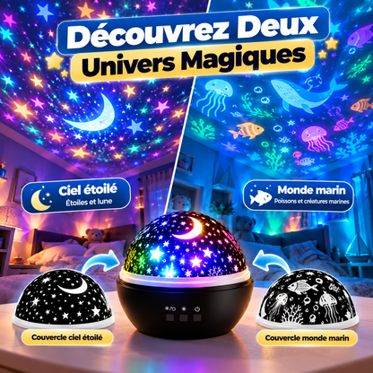🌙 Projecteur Veilleuse LED Ciel Étoilé 360° ✨
