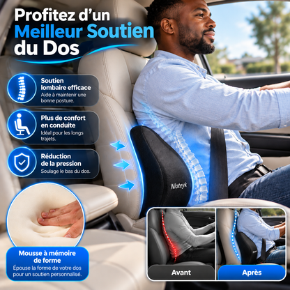 ErgoComfort™ Oreiller ergonomique voiture – Soulage la nuque et le dos